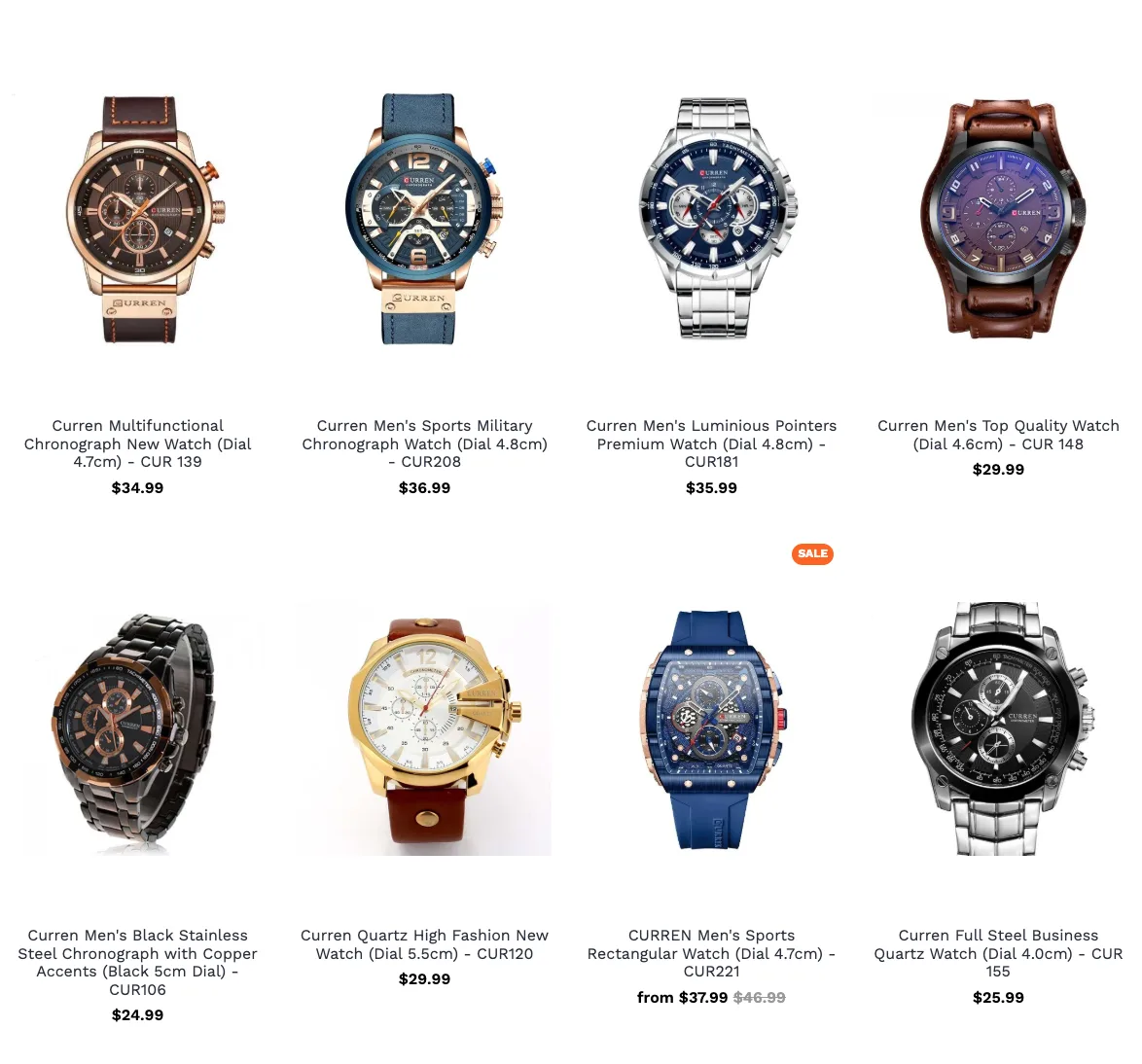 Curren Watches — Established Dropshipping E-Commerce Brand